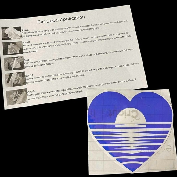 Heart Sunset Car Vinyl Decal 7 inch - Picture 2 of 2